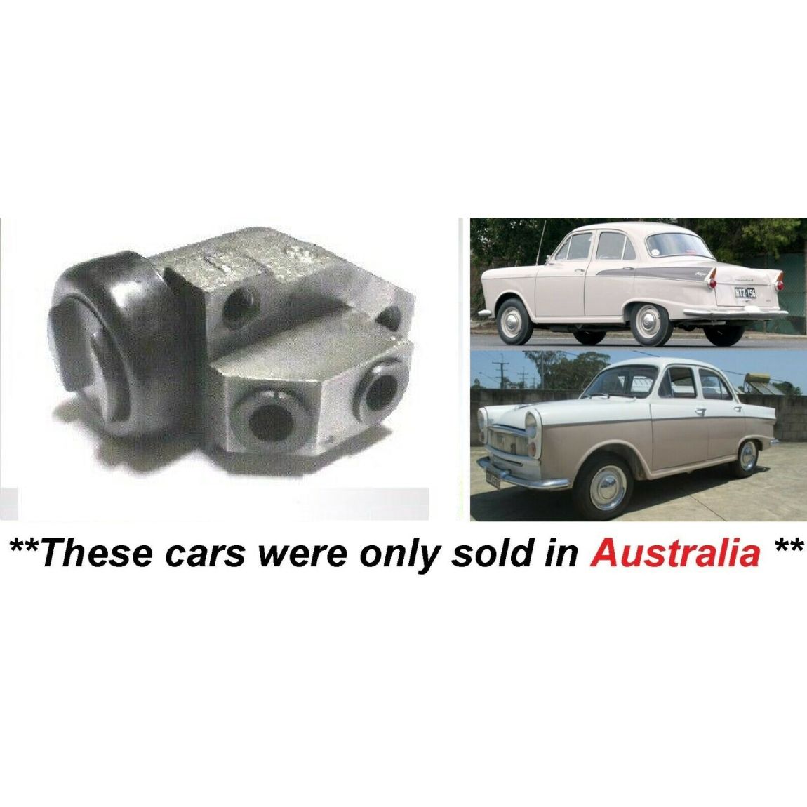 FRONT BRAKE WHEEL CYLINDER x1 (Austin Lancer & Morris Major) (** RIGHT SIDE **) (1958- 65)   